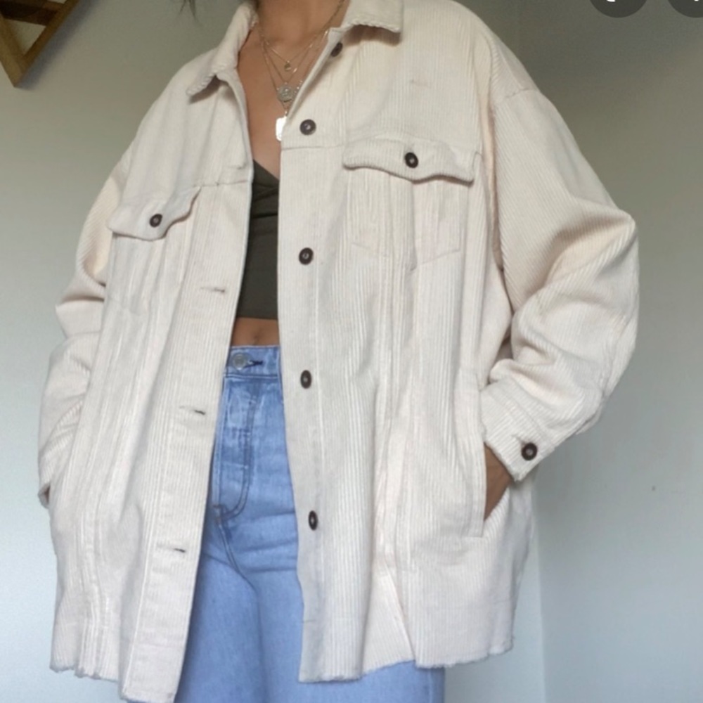 Zara cream corduroy jacket